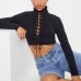 European and American cross-border foreign trade tight fitting front bandage women's summer bottoming shirt with exposed navel and slim fitting bottoming women European and American cross-border foreign trade tight fitting front bandage women's summer bottoming shirt with exposed navel and slim fitting bottoming women