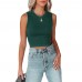 Cross border 2022 Summer New Amazon Europe America Fashion Solid Round Neck Sleeveless Women's Shirt OM9910 Cross border 2022 Summer New Amazon Europe America Fashion Solid Round Neck Sleeveless Women's Shirt OM9910